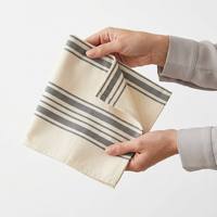 Serviettes en Gros Blanches Rayées – Taille Personnalisée, Design Élégant à Rayures – Qualité Hôtelière et Restauration