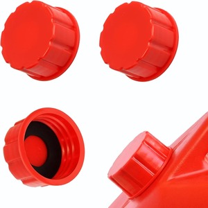 Tapa para bote de gasolina, 1 puerto, plástico rojo, a prueba de fugas, para latas de 1, 2, 3 y 5 galones - Product Image 1