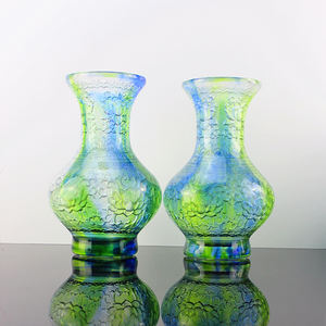 Patung Seni Rakyat Ukiran Tangan Kaca Liuli Gaya Vas, Dekorasi Rumah, Kemasan Hadiah, 150x230mm, Berwarna-warni - Product Image 6