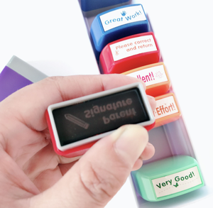 <span class=keywords><strong>Nuovo</strong></span> design timbri di valutazione della scuola colorato motivazionale incoraggiante 5 in 1 auto-inchiostrazione Set di francobolli per insegnanti - Product Image 5