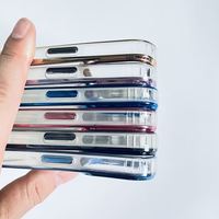 Casing HP Transparan TPU Anti Benturan Warna-warni Laris untuk iPhone 13 13 Pro 13 Pro Max