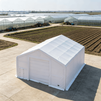Structure en acier robuste 30x80 pieds, cadre métallique extérieur manuel, toit à double poutre avec revêtement UV, auvents de stationnement pour voitures, garages