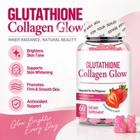 Gummies de Collagène Sans Sucre avec L-Glutathion Saveur Fraise Éclaircissant pour la Peau Antioxydant 60 Gummies OEM ODM