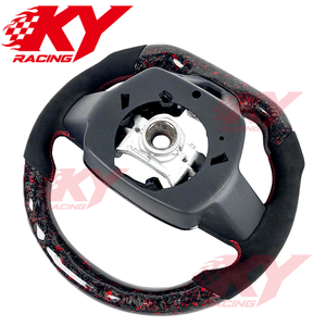 พวงมาลัยรถยนต์ Toyota Camry SE XSE TRD Corolla RAV4 Avalon แบบกำหนดเอง พร้อมไฟ LED แสดงรอบเครื่องยนต์  วัสดุคาร์บอนไฟเบอร์ หนังกลับ และหนังแท้ - Product Image 3