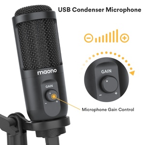 OEM 2021 Chuyên Nghiệp USB Desktop Microfono Với Mic Gain Knob Electret Condenser PC Ghi Âm Hội Nghị Mic Microphone - Product Image 2