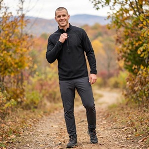 Camiseta Deportiva Personalizada con Logotipo, de Spandex y Poliéster, con Cierre, Transpirable, de Manga Larga, de Secado Rápido para Hombre - Product Image 6