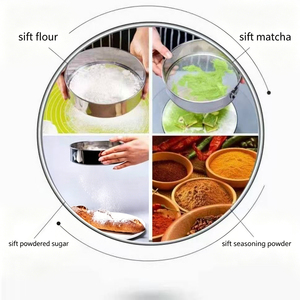 Tamis à farine en acier inoxydable 304 de haute qualité à mailles fines pour la <span class=keywords><strong>pâtisserie</strong></span> professionnelle et les ustensiles de cuisine - Product Image 4