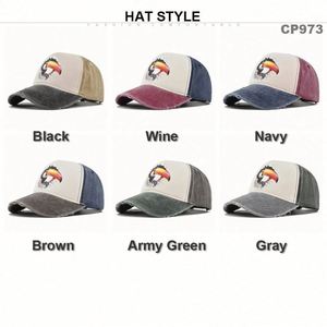 Casquettes de baseball imprimées avec logo, effet vieilli et délavé, protection solaire, style sport, Gorra, Rétro, Vintage, Dad Hat - Product Image 6