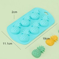Nanas Lemon Semangka Strawberry Buah Iris Silikon Cetakan BPA Gratis Buah Bentuk Silikon Cetakan Ice Tray Strawberry Lemon