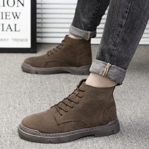 Factory Wholesale High Quality Men's Winter Ankle <b>Boots</b> Genuine Leather Formal Chelsea <b>Boots</b> - Product Image 1