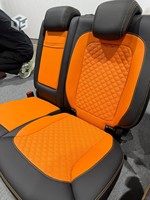 Housse de siège adaptée pour Mercedes Benz Classe G W463 W464 G63 Housse de siège en cuir nappa avec appui-tête