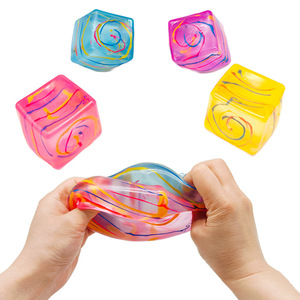 Juguetes Antiestrés de Silicona y Plástico con Diseño de Cubos de Hielo Fluidos Transfronterizos, para Amasar y con Música - Product Image 2