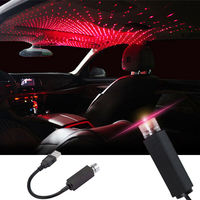 Projecteur LED USB pour l'intérieur de la voiture, lumière d'ambiance fluo, luminaire décoratif d'intérieur, idéal pour un toit ou une voiture