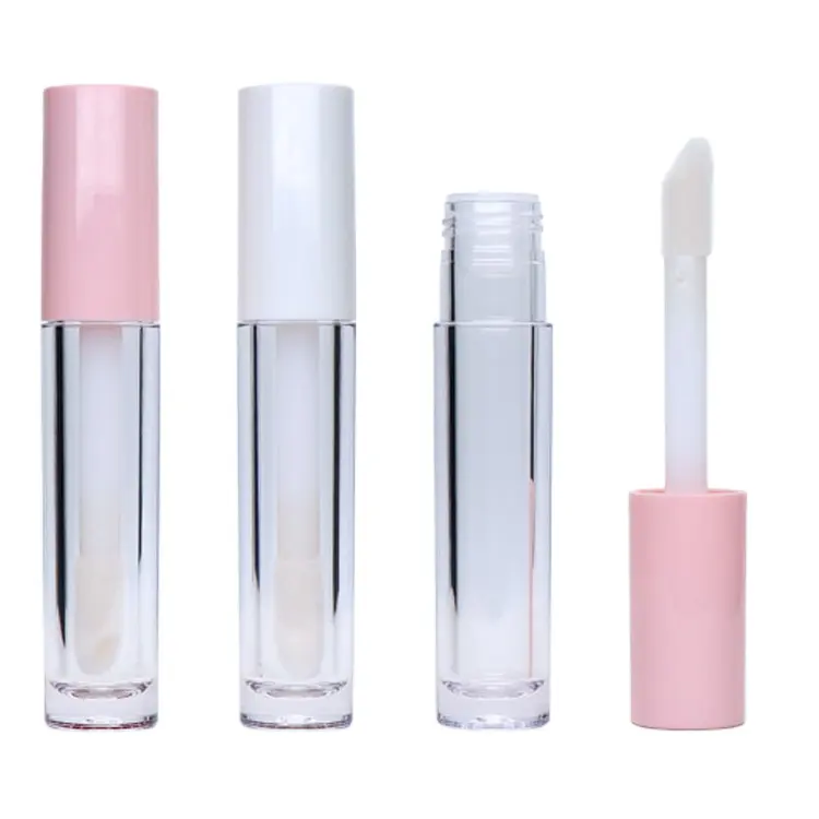 Contenitori Tubi Cilindro con il Grande Bacchette Trasparente Circolare Lip Gloss Tubo Con Custom Coperchio