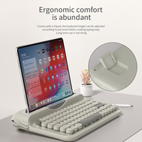 Teclado Inalámbrico de Membrana Ajazz AF84, Diseño de Teclas Ultra Delgado y Silencioso para Oficina, PC, Portátil