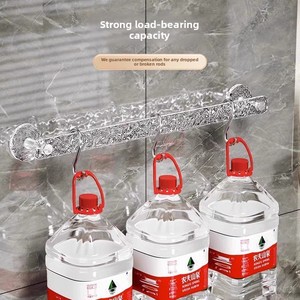 Support mural en acrylique sans perçage, porte-serviettes et porte-pantoufles de salle de bain, organisateur de rangement étanche pour la maison, les toilettes et les sanitaires - Product Image 3