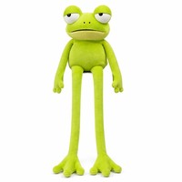 Peluche de Rana de Patas Largas con Ojos Dormilones, Divertido Animal de Peluche para Decoración de Escritorio de Oficina y Regalo Creativo para Compañeros de Trabajo