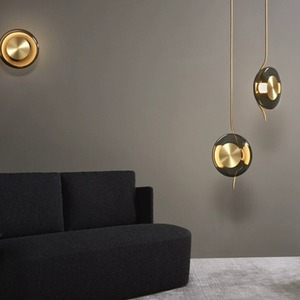 Lampe sur pied design nordique postmoderne avec lustre mural minimaliste créatif de luxe pour salon et chambre à coucher, corps en fer - Product Image 1