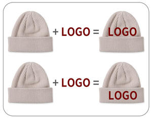 2023 personalizzabile Unisex invernali caldi cappelli in maglia Logo ricamato modello di carattere da uomo berretto invernale - Product Image 3