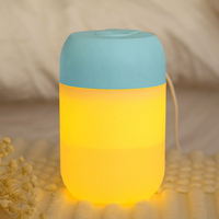 300ml H2O mignon petite lumière LED ultrasonique USB diffuseur d'arôme de bureau 2 Modes humidificateur d'air pour chambre voiture