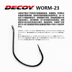 Decoy <b>Worm</b>-23 Lure Hook No. 1 High Carbon Steel For Sea Bass Freshwater Fishing - Product Image 1