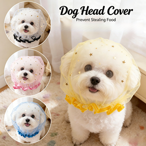 Sombrero de pescador de malla antirrobo y anticomida accidental para perros pequeños, con revestimiento antipicaduras y antilamido, ideal para playa y viajes. - Product Image 1