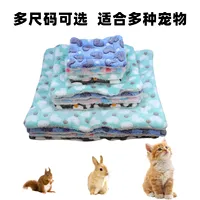 Tapis pour animaux de compagnie, coussin épais en polaire corail pour hamster, doublure antidérapante pour cage de lapin, maison imprimée pour petits animaux et cochon d'Inde
