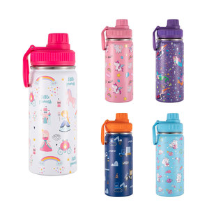 Fournitures scolaires 12oz flacons sous vide bouteille thermos avec paille Botella De Agua bouteille d'eau en acier inoxydable isolée pour les enfants - Product Image 3
