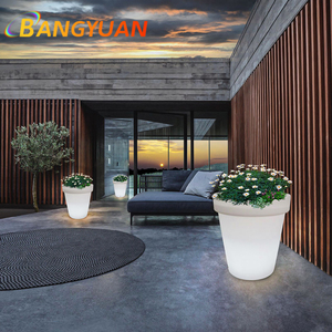 Vaso di fiori da giardino con incandescente per balcone Patio vaso artificiale sala fioriere illuminazione esterna mobili <span class=keywords><strong>Led</strong></span> vaso di fiori - Product Image 3
