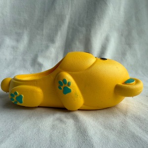 Pantofole con stampa animalier per bambini, a forma di cane giallo, in materiale PVC antiscivolo, per tutte le stagioni, taglia 18-29 - Product Image 1