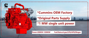 Cummins 100kw 200Kw 300kw 400kw 500kw Biogas/tự nhiên/<span class=keywords><strong>LPG</strong></span> SINH KHỐI Máy phát điện Methane Hydrogen Máy phát điện tuabin khí - Product Image 3
