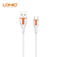LDNIO LS571 אוניברסלי USB נתונים סנכרון כבלים עבור iPhone סוג C כבל מהיר טעינה נייד טלפון תשלום כבל 1m
