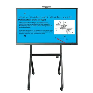 Touch Screen 65 Inch Board Support Gesture Pull Up Menu Interactive Whiteboard For Classrooom