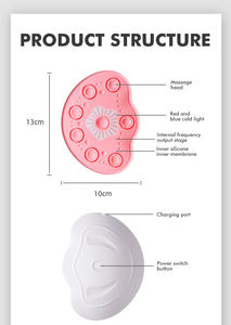 Tragbarer Kabelloser Ferngesteuerter Silikon-Brustmassagegerät mit Vibrationsfunktion für die Brustpflege - Product Image 5