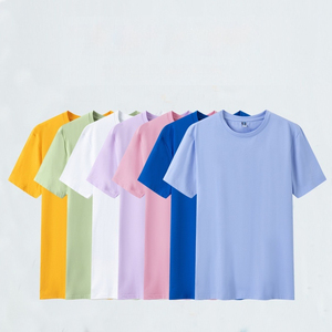批发夏季凉爽弹力不变形纯色短袖单肩宽松奥迪尔女式t恤 - Product Image 1