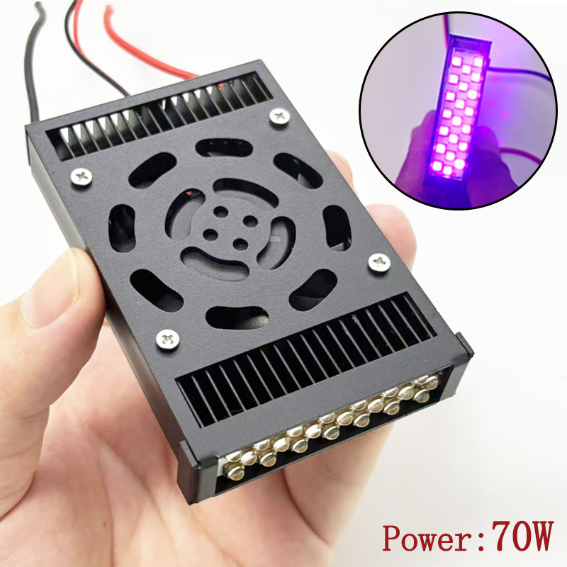 70W UV LED Ink Gel Curing Lamp for R1390 L1800 A3A4 Flatbed Printer TX800 XP600 Print Head Small UV Light Modification DIY