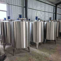 Mélangeur multifonction en acier inoxydable pour liquides chimiques et cosmétiques, cuve de mélange à double enveloppe avec agitateur