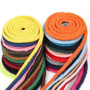 Corda 100% algodão colorida de 3mm 4mm de qualidade superior por atacado corda de fio único com 3 fios torcido elegante para alça de animais de estimação feita na China