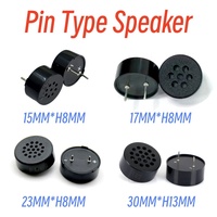 Haut-parleur à micro-cavité 8 Ohm 1W, indicateur sonore 17MM, type broche, 1850Hz-20KHz, haut-parleur Mylar magnétique interne pour jouets et appareils