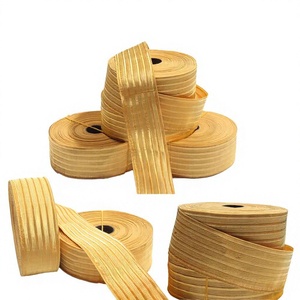 ผ้าลูกไม้ถักสีทองสั่งทำได้ - Product Image 1