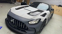 Capot en fibre de carbone sèche pour Mercedes AMG GTS C190, style Black Series, capot moteur