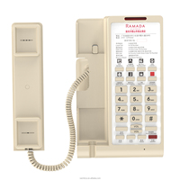 Téléphone fixe filaire professionnel de haute qualité pour hôtel, style moderne, en plastique ABS et fibre de verre, résistant à l'humidité, avec messagerie vocale