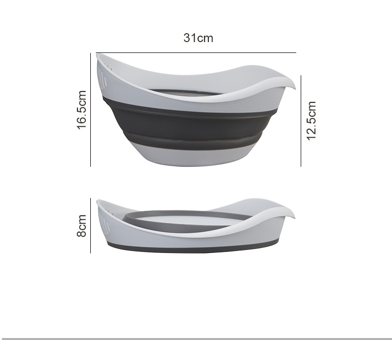 Простой многофункциональный слив овощей и фруктов Amazon, складная корзина для хранения