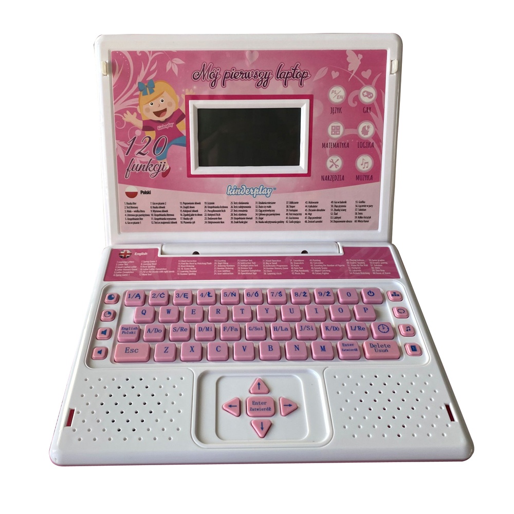 120 functions new arrivals early education toy laptop English and Polish bilingual languages learning machine kids computer toy