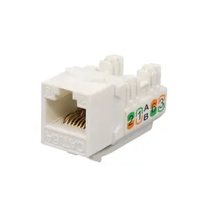 UTP Cat6 Punch Down Network Keystone Jack 90 Degree Amp UTP Unshielded Modular Plug OEM Rj45 Coupler Connector