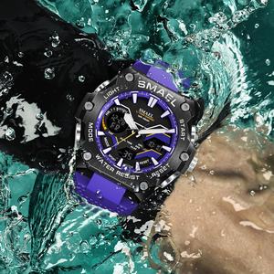Reloj Deportivo Cronógrafo SMAEL 8101, Resistente al Agua, Luminoso, Analógico-Digital, Electrónico, con Alarma, para Buceo - Product Image 3