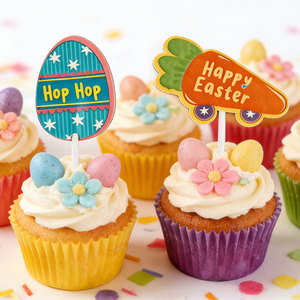 Set <span class=keywords><strong>de</strong></span> Decoración para Fiesta <span class=keywords><strong>de</strong></span> Pascua, 12 Piezas, Adornos para Cupcakes con Temática <span class=keywords><strong>de</strong></span> Conejito y <span class=keywords><strong>Zanahoria</strong></span>, Set <span class=keywords><strong>de</strong></span> Palillos para Pastel <span class=keywords><strong>de</strong></span> Pascua - Product Image 4