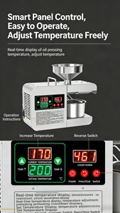 Máquina Automática para Prensar <span class=keywords><strong>Aceite</strong></span>, Multiusos, para Aceites Vegetales <span class=keywords><strong>de</strong></span> Semillas, Capacidad <span class=keywords><strong>de</strong></span> 3.5-5 kg/h, para el Hogar, con Filtro y Calentador - Product Image 2