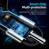 Adaptateur de chargeur de téléphone USB pour voiture avec 4 ports USB QC3.0, charge rapide, allume-cigare de voiture
