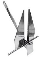 Ancre Danforth en acier inoxydable 316 de 1,5 kg, surface polie miroir, anti-corrosion, pièce de rechange pour bateau